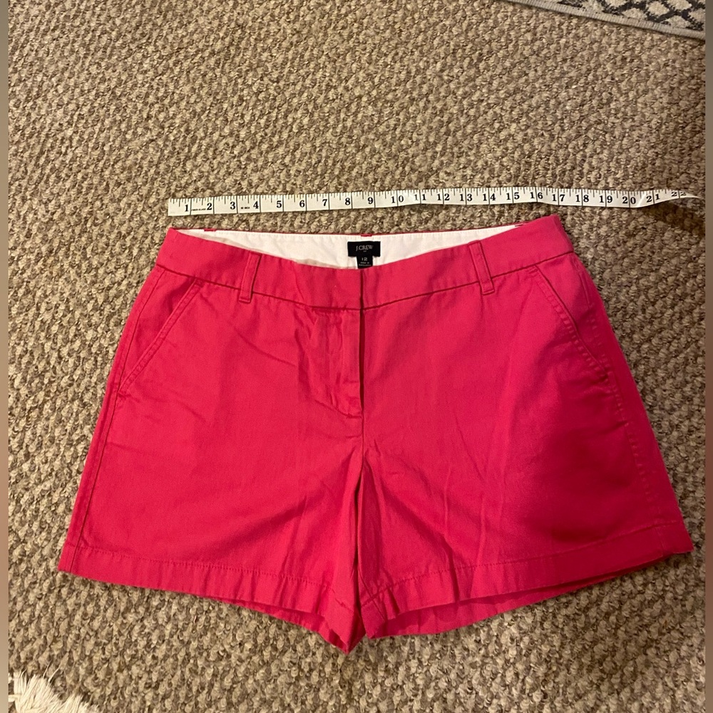 J. Crew Women’s Chino Shorts Bright Pink Size 12